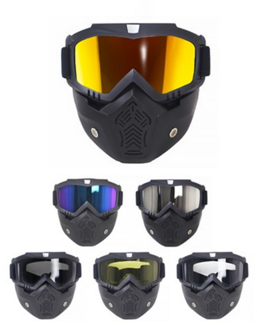 엠파이어 미러 고글 마스크 GOG1600, 검정 + 미러골드, 1개