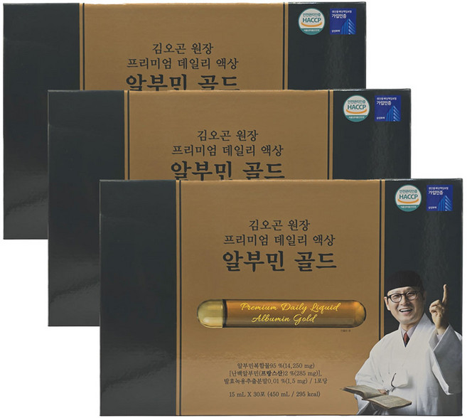 김오곤 마시는 알부민 Q 부모님선물 고함량 피로회복 액상 영양제 한박스 30스틱+쇼핑백포함 명절특가, 450ml, 3세트