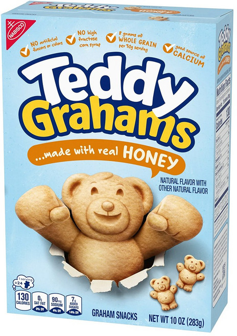 나비스코 허니 메이드 테디 그레이엄 스낵 허니 Teddy Grahams Honey Graham Snacks, 28.3g, 1개