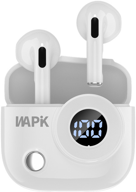 와피크 노이즈 캔슬링 오픈형 무선 블루투스 이어폰 R6 BT5.4, 화이트