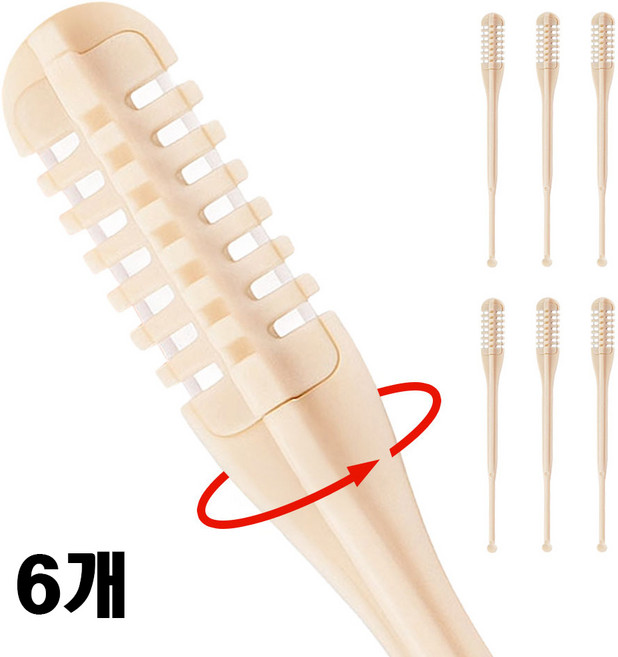 제이킨 4세대 입체 콧털제거기 회전형 4면 코털정리, 6개