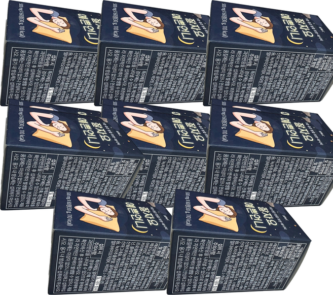 HWC 잘자요 예쁜언니 감태 타트체리 캐모마일 멜라토닌 함유 릴렉스 분말 스틱, 8박스, 480회분