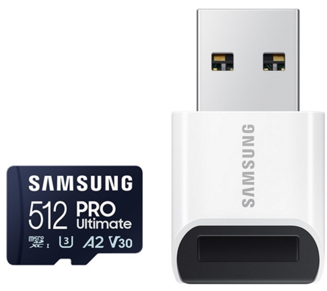 삼성전자 micro SD PRO Ultimate 2023 (512GB) 리더기 microSD, 512GB, 1개
