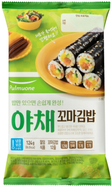 풀무원 야채 꼬마김밥 124g 3개