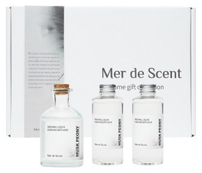 메르디센트 오리지널 무드 퍼퓸 스프레이 디퓨져set 머스크피오니, 100ml