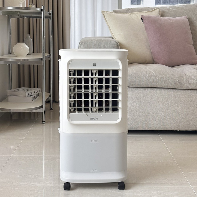 [냉풍기] Nuvia 3면 가정용 에어쿨러 저소음 7L 사무실 화이트 NAC-7CW