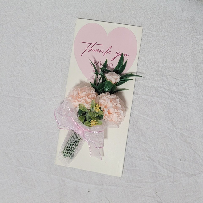 플라워 봉투 현금봉투 환갑 칠순 현금선물 감사편지, 핑크카네이션, 1개