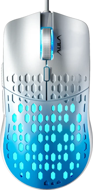 Aula S11pro 유선 마우스 RGB 6 키 경량 인체 공학 다채로운 3600 당 점 USB 구조 노트북 PC 게임 전자 스, 01 BLUE