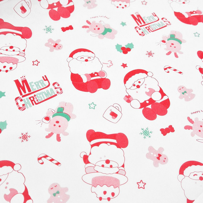 크리스마스 왁스페이퍼 유산지 산타눈사람 25x180cm, 1개, 1개