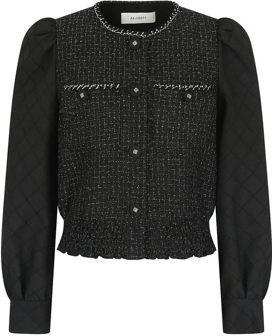 [국내백화점] JJ지고트 슬리브 배색 스팽글 트위드 재킷GP2A0JK251 GP2A0JK251-BS 우아무드 세레모니핏