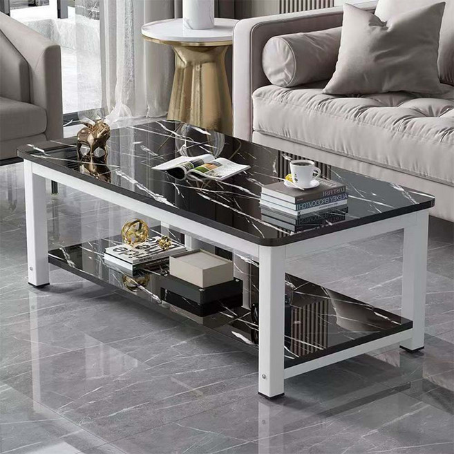 고급 대리석 거실 소파테이블 2단 수납 티테이블 좌식 다용도 디자인, C04(2단)