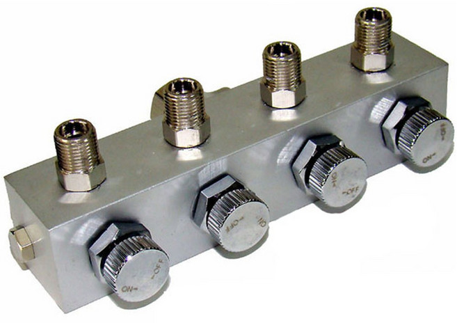 4WAY 분배기 BD13-4 에어브러쉬 4개 연결, 1개