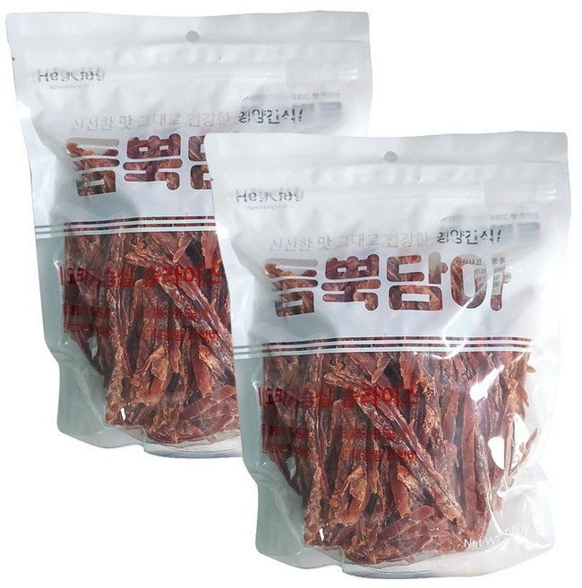 헤이데이 듬뿍담아 오리가슴살 육포간식, 800g, 2개, 오리가슴살슬라이스