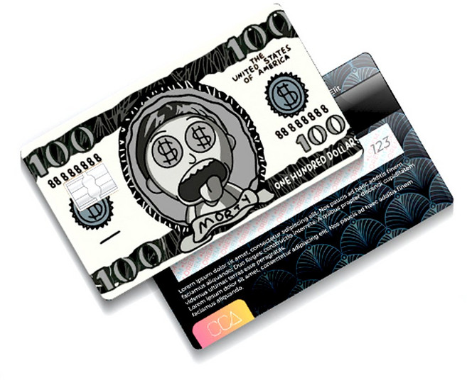 털보몰 카드 스티커 리무버블 신용카드 카드스킨, 1개, 7번