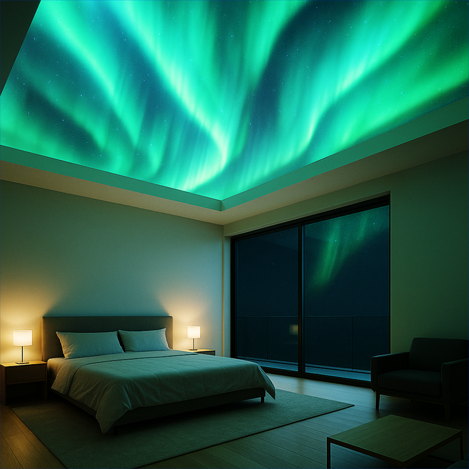 편안한 휴식 스페이저 오로라 무드등 [수면등 오로라 달 우주], MKW_블랙화이트