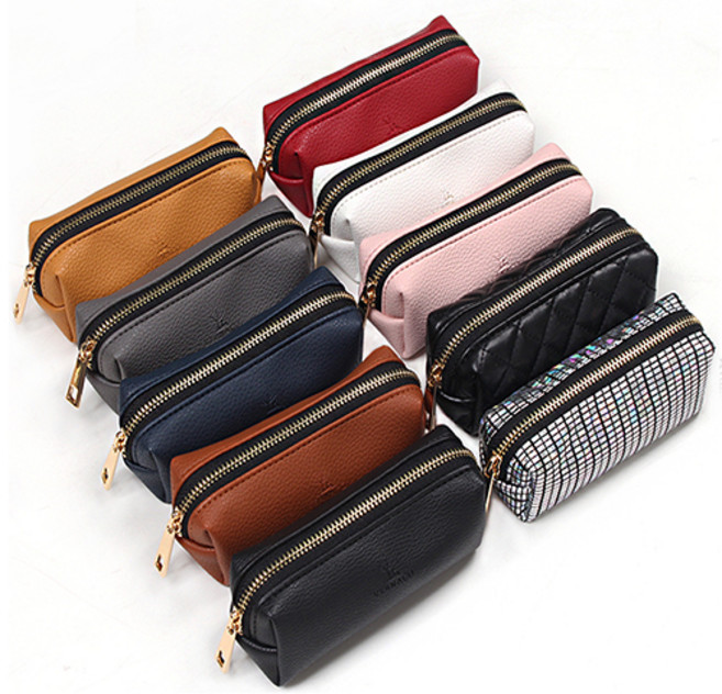 베르나코 국산 원통형 가죽동전지갑 동전파우치 일본동전케이스