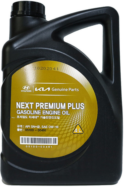현대모비스 초저점도플러스 가솔린, 1개, 0w16, 4L, 0510000491