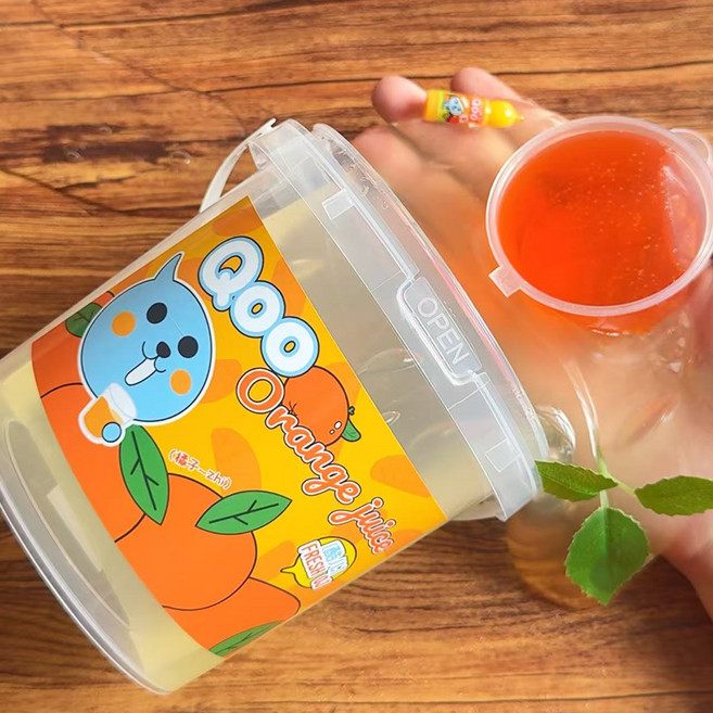 QOO 쿠우 오렌지 주스 슬라임 액괴 중국슬라임 사천 반죽기, 1000ML