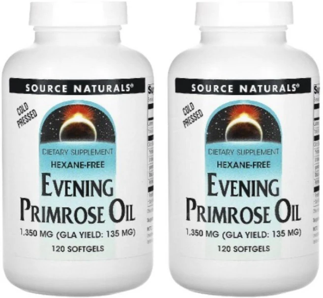 Source Naturals 소스 내추럴스 여성용 달맞이꽃 오일 1350mg Evening Primrose Oil, 120정, 2개 - 쿠팡