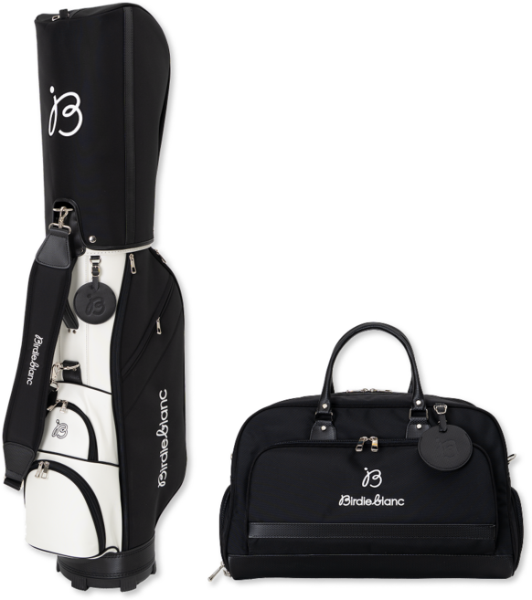버디블랑 클래식 경량 골프백 세트 남성 여성 캐디백 보스턴백, 블랙&화이트