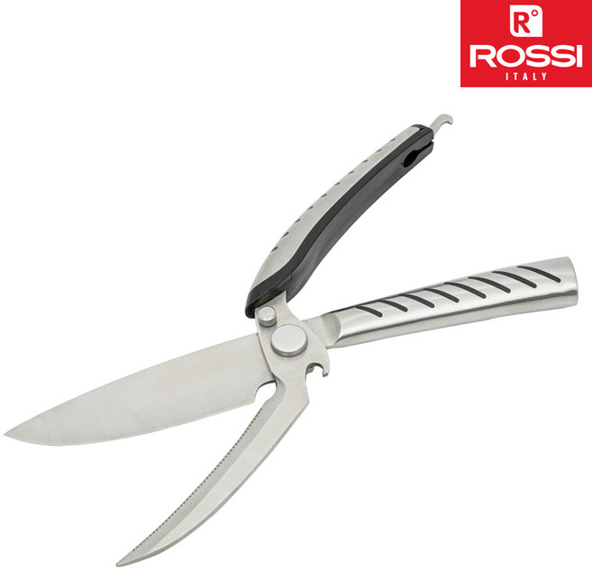 이태리 로시 주방 캠핑 다용도 멀티 스텐 절삭력 가위 칼 매직나이프, 실버(스테인레스), 1개