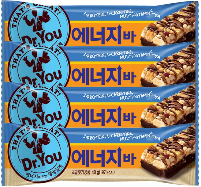 오리온 닥터유 에너지바, 40g, 4개 - 쿠팡