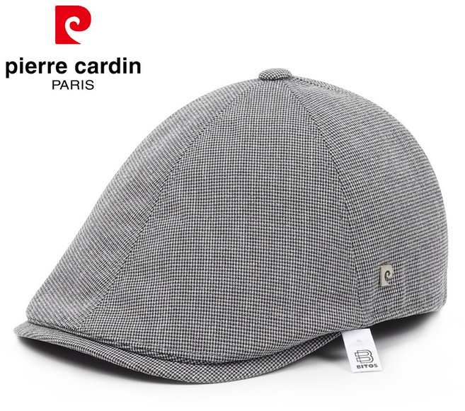 비토스 피에르가르뎅 25S/S 미니하운드투스체크 경량 헌팅캡 파크골프모자 도리구찌 모자