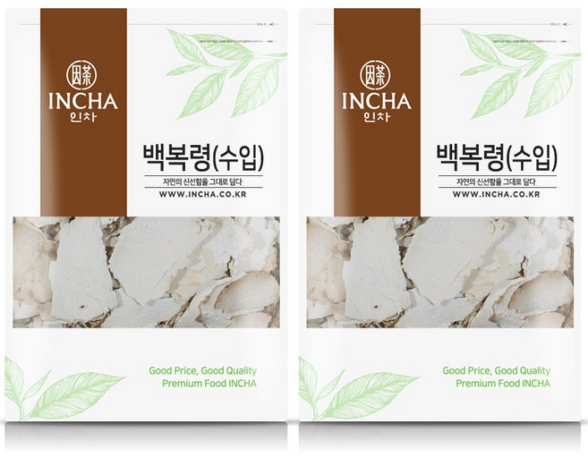 인차 수입 백복령 복령 흰솔풍령 백복령차, 2개, 300g