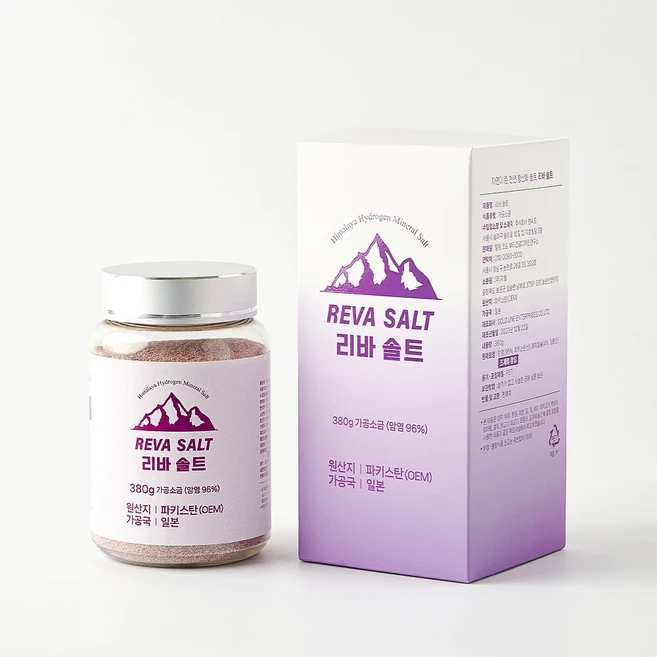 리바솔트 히말라야 천연 미네랄솔트 수소소금 380g, 1개 - 쿠팡