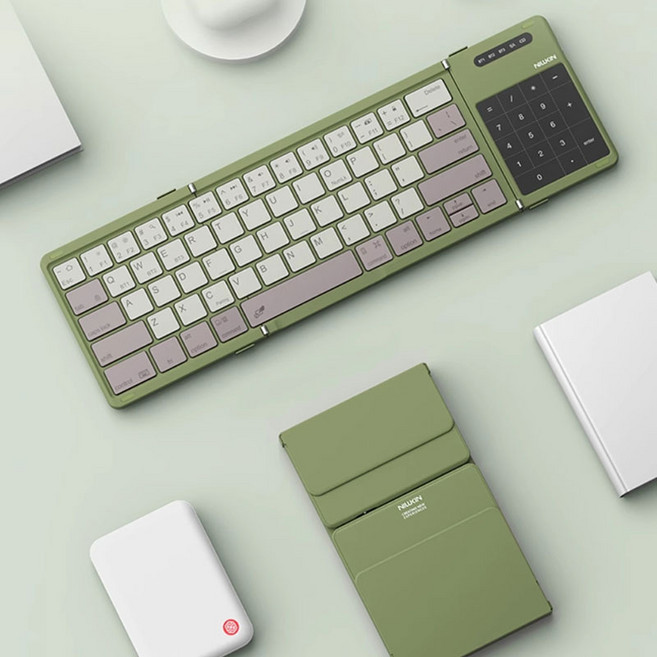 [ZX샵] Nillkin 블루투스 접이식 키보드 휴대용 미니 키보드 스마트폰용 터치 패드, 블랙