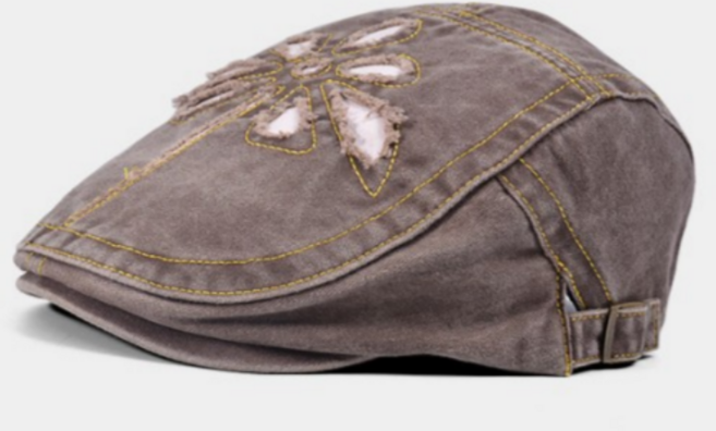 더토토리 C21 플라워 데님 헌팅캡 사계절 남여공용 봄가을