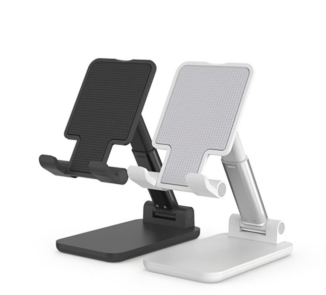 1+1 접이식 탁상용 스마트폰 거치대, 블랙, 블랙, 2개
