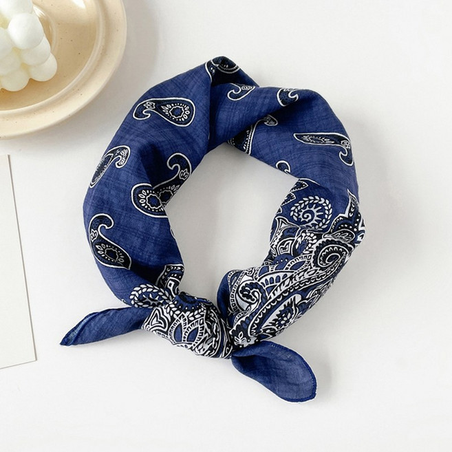 허블리 여성 면 손수건 스카프 쁘띠 머플러