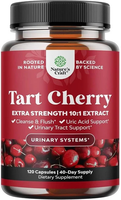 네이처스크래프트 타르트 체리 엑스트라 스트렝스 10:1 추출물 캡슐, 120정, 1개 - 쿠팡