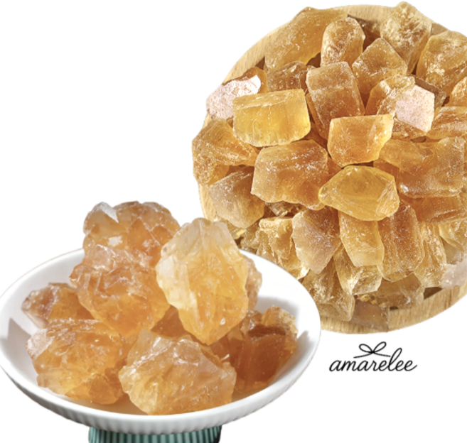 OKYAIOS 황빙탕 사탕수수 황 얼음사탕 황설탕, 2개, 500g