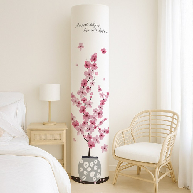 코팅블루 암막 전기종호환 스판 완벽보호 스탠드 에어컨커버, 17.체리블라썸