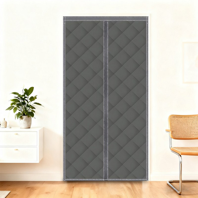 블랙케이세븐 겨울 퀼팅 자석 방풍 비닐 커튼 양문형