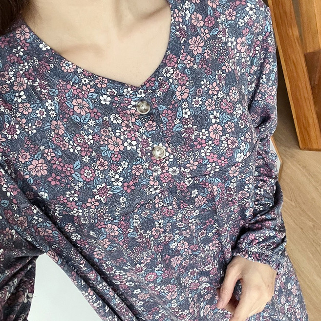 엘라운지 수피아 피치기모 빅사이즈 원피스 파자마