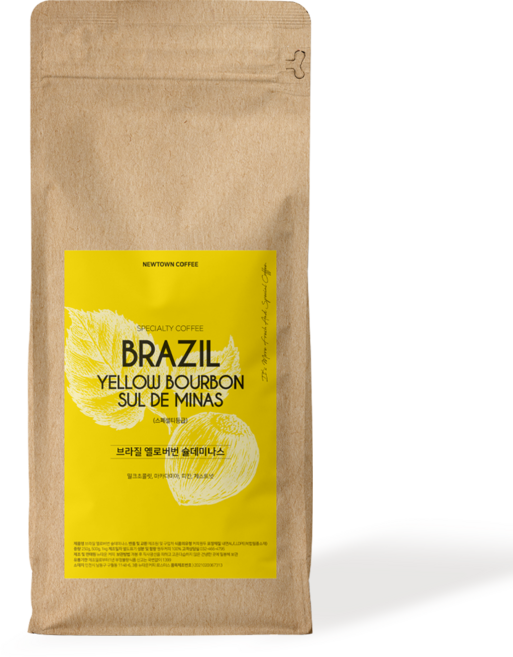 뉴타운커피 당일로스팅 브라질 옐로우버번 슐데미나스 산미없는 커피원두, 1개, 1kg, 모카포트