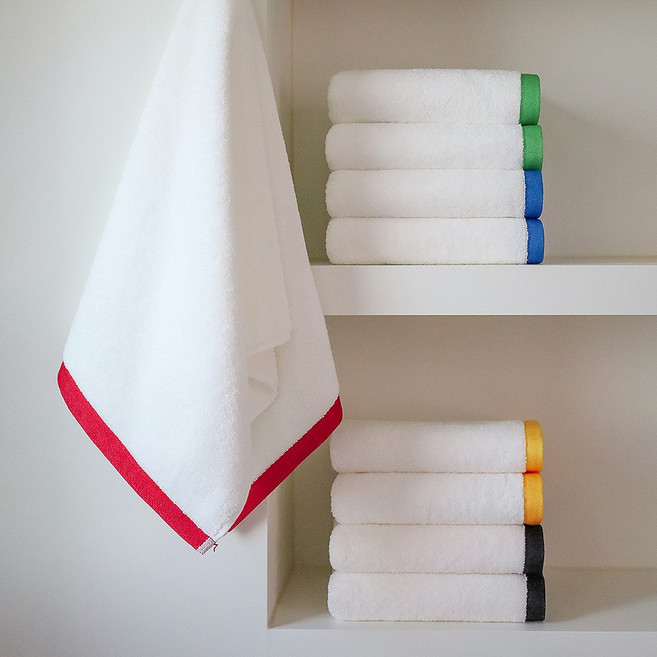 송월타월 프레쉬 타월 180g 30수 코마사, 아이보리블루, 3개