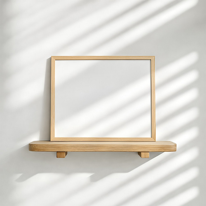 포스터연구실 무조립 완제품 우드 나무 액자 프레임, 1개, 라이트 오크