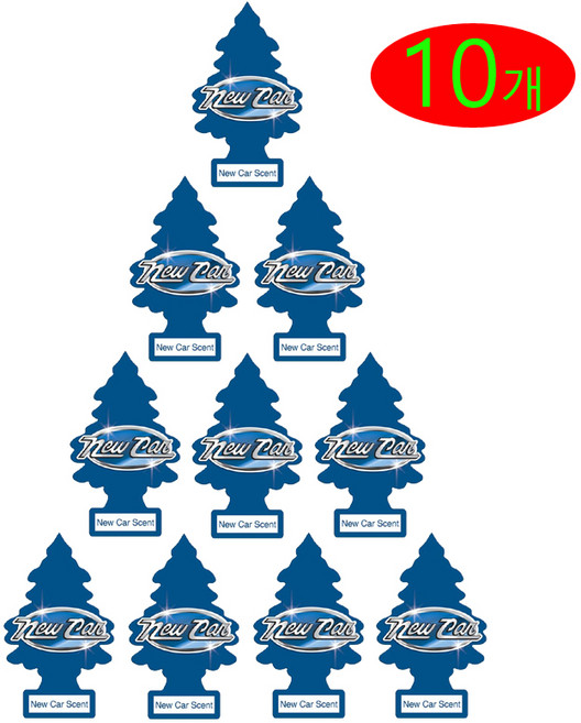 리틀트리 차량용 방향제 본품, 뉴카센트, 10개