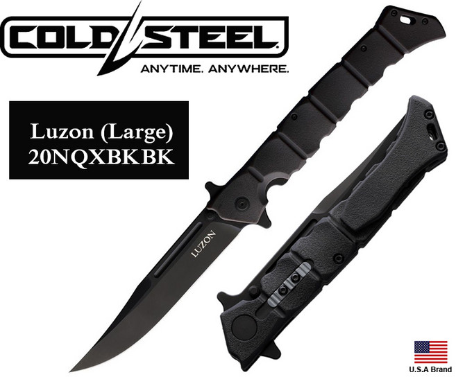 Cold Steel Luzon 巨型折刀 8Cr13MoV 不銹鋼 全黑塗層 CS20NQXBKBK, 1個