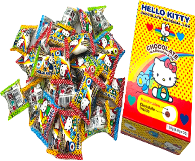 헬로키티 마쉬멜로우 초콜릿맛 30개입 한통, 120g, 1개