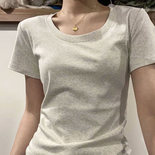 에스라이프 목선이 이쁜 기본면티 여성 반팔티 2개