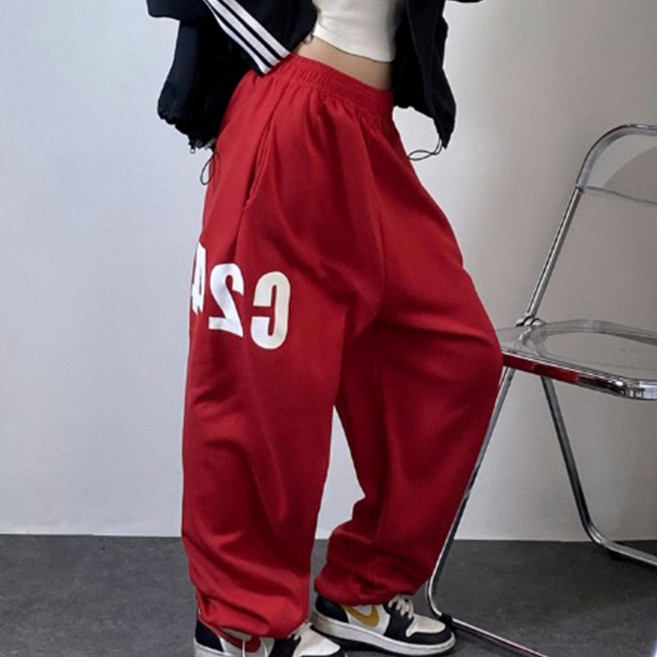 [주식디디댄스] 스트링 코드 24 와이드 조거 벌룬 팬츠 데일리 댄스복 공연복 무대복 힙합의상 축제의상