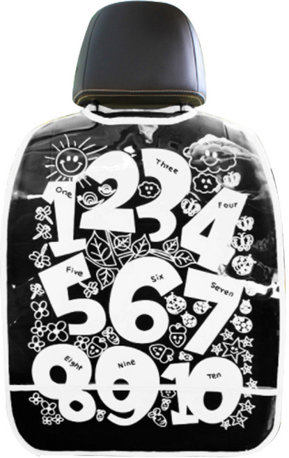 차량용 자동차 뒷좌석 귀여운 시트 킥매트 커버 보호대 보호매트, 화이트넘버10