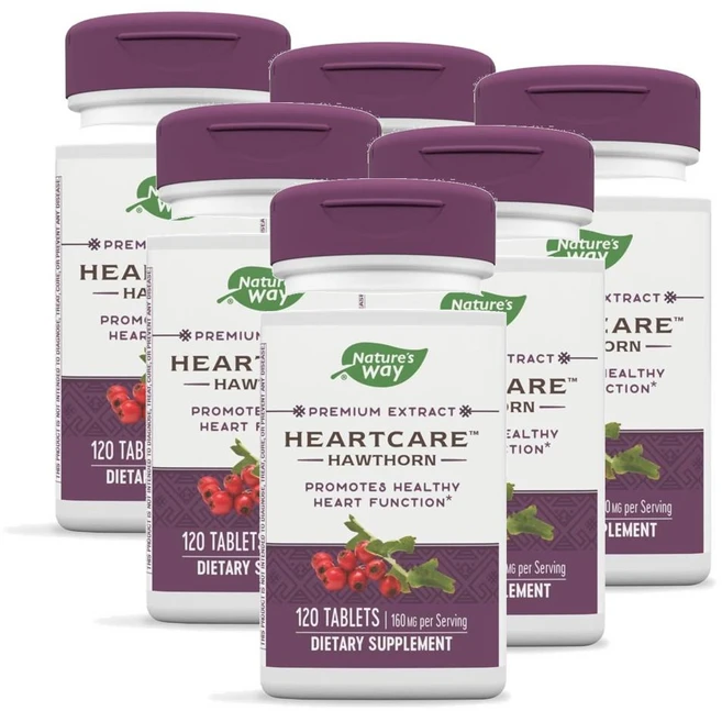 네이처스웨이 하트케어 호손 베리 산사나무열매 추출물 Nature's Way Heart Care Hawthorn, 120정, 6개 - 쿠팡