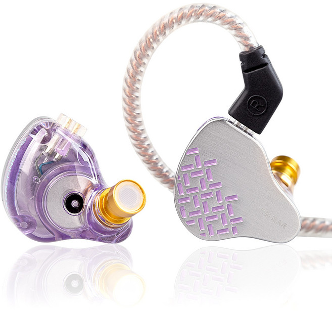 Keephifi KBEAR Rosefinch 실리콘 복합 바이오-디아프램 DD 하이파이 이어폰, 노마미크, 연보라색