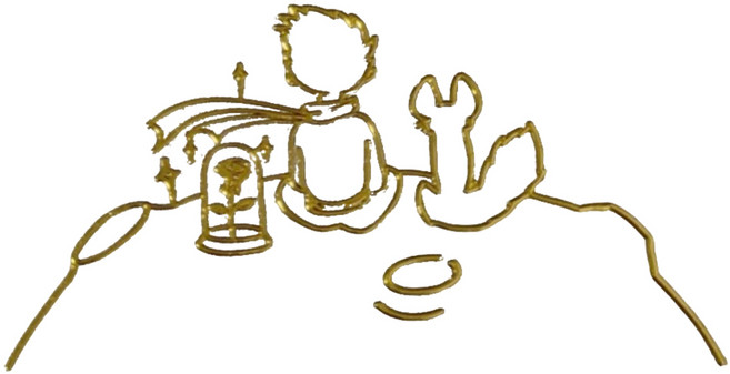 미리아 힐링 메탈 노트북 스티커 시리즈 어린 왕자와 사막여우 I'm fine, 2개, 어린왕자와 사막여우